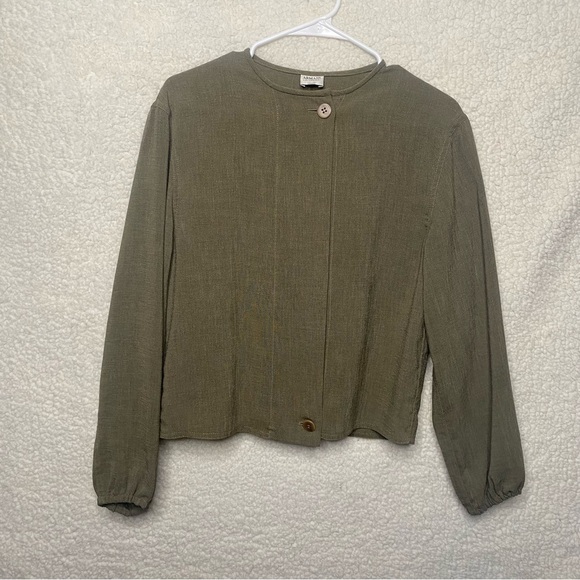 Armani Collezioni Jackets & Blazers - Armani Collezioni Size 4 Blazer Jacket Green vintage boxy
